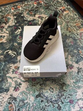 adidas Kids Black and White Slip-On Sneaker